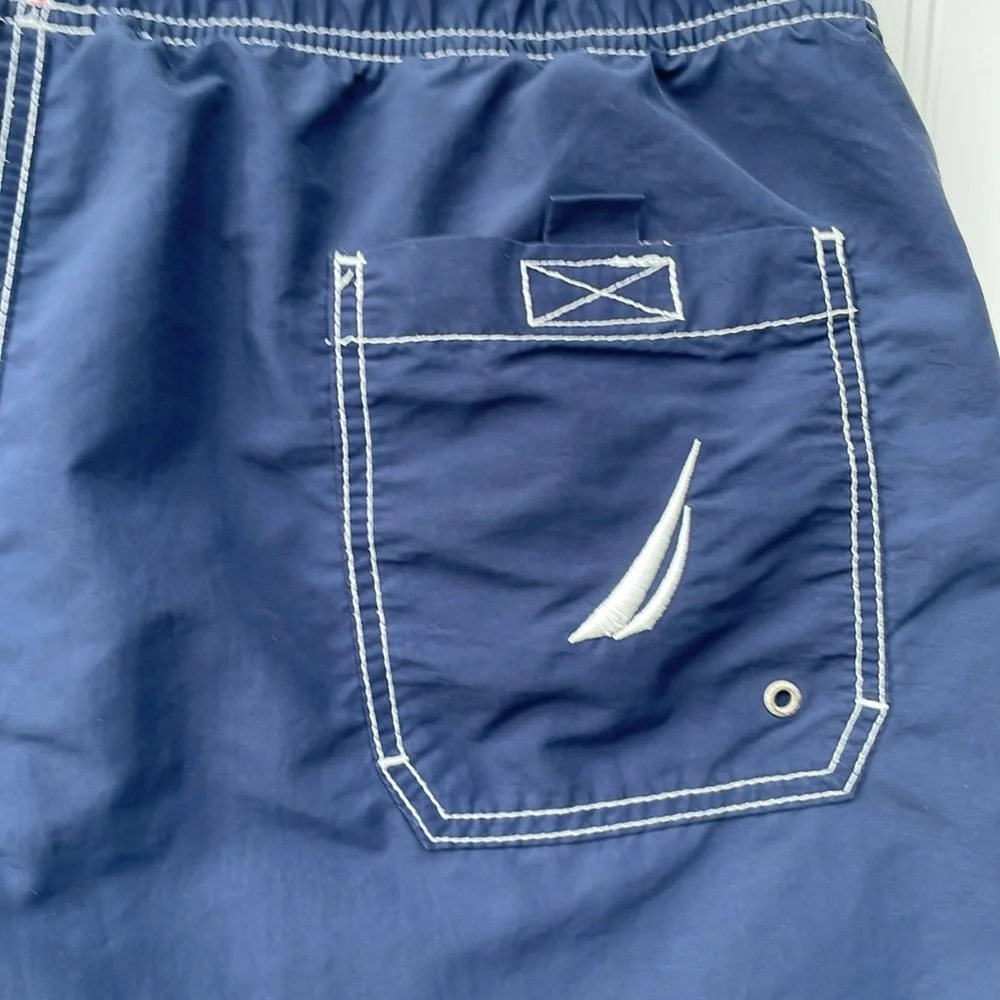 NAUTICA MENS QUICK DRY BLUE SWIM SHORTS INSIDE POCKET SIZE XL